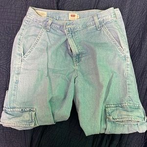 LEVIS cargo jeans, baggy, good quality, good condition, size 26, light blue